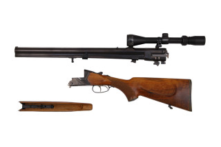 Комбінована мисливська рушниця Brunner 584 к.12/70+.222Rem, 1989